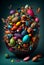 Spring\\\'s Sweetest Surprises: A Chocolate Egg Full of Color and Delight