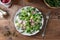 Spring salad with chickweed, bedstraw and yarrow