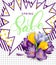 Spring sale concept. Spring background with flowering crocuses.Template .