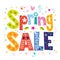 Spring sale decorative lettering type design