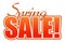 Spring sale orange illustration sign