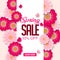 Spring sale Promotional background with colorful flower and butterfly for spring offer 10% off