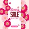 Spring sale Promotional background with colorful flower and butterfly for spring offer 20% off