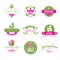 Spring Sale retro icon collection EPS 10 vector