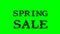 Spring Sale smoke text effect green isolated background