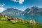 Spring scenery at lake lucern