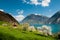 Spring scenery at lake lucern