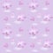 Spring seamless pattern with blooming crocuses