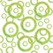 Spring seamless pattern. Juicy green rings