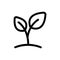 Spring seedling icon vector. Isolated contour symbol illustration