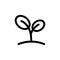 Spring seedling icon vector. Isolated contour symbol illustration