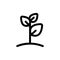 Spring seedling icon vector. Isolated contour symbol illustration