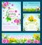 Spring shopping sale vector flowers