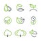 Spring simple vector icon set