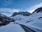 Spring ski tour in St. Antonien. View towards Partnun Graubunden. Mountaineering in the Ratikon. High quality photo