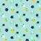 Spring small wild flower field seamless pattern.