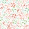 Spring sprouts pattern seamless design. Cute