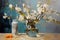 Spring still life. Oil painting in impressionism style