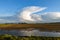 Spring storm as sunset approaches in the Skagit Valley