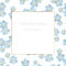 Spring summer card template forget-me-not flowers