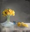 Spring and summer flowers â€“ still life with yellow roses bouquet