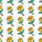 Spring sunflowers seamless pattern textile print. repeat pattern background design