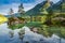 Spring sunrise at Hintersee lake in Alps, Germany