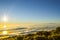 Spring sunrise, sea and Teide view in La Palma Island, Canary Islands, Spain