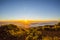 Spring sunrise, sea and Teide view in La Palma Island, Canary Islands, Spain