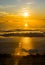 Spring sunrise, sea and Teide view in La Palma Island, Canary Islands, Spain