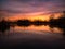 Spring Sunset. Humboldt Park Lagoon.