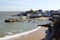 Spring sunshine, Tenby harbour, Pembrokeshire, Wales, UK