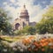 Spring Symphony: Impressionistic Portrait of the Texas Capitol Blooms