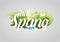 Spring text lettering background with flower floral green text letter ornament beautiful calligraphy flower hello Spring
