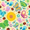 Spring theme seamless background