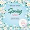 Spring time flowers sale banner and background.