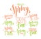 Spring Time, Hello Spring lettering set. Vector illustration