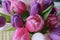 Spring time, Mothers day, flowers and candles, pink, purple, lovely time, nice smell, lovely colors, romantic colors, valentines