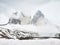 Spring trek around Tre Cime above snowy landscape