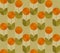 Spring tulip in geometry style seamless pattern