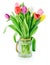 Spring tulips flowers bouquet