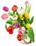 Spring tulips flowers bouquet