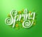 Spring Typography Title Concept in 3D with Long Shadow