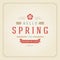 Spring Vector Typographic Poster or Greeting Card Design.