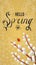 Spring vector typographic poster and logo.