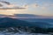 Spring view, fantastic morning sunrise. Carpathian mountains, Ukraine