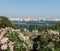 Spring view of Vydubychi Monastery in Kyiv