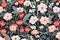 spring wallpaper summer drawing fabric textile flower art pattern leaf. Generative AI.