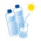 Spring Water plastic bottles