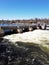 Spring water raging through Locks on Trent River